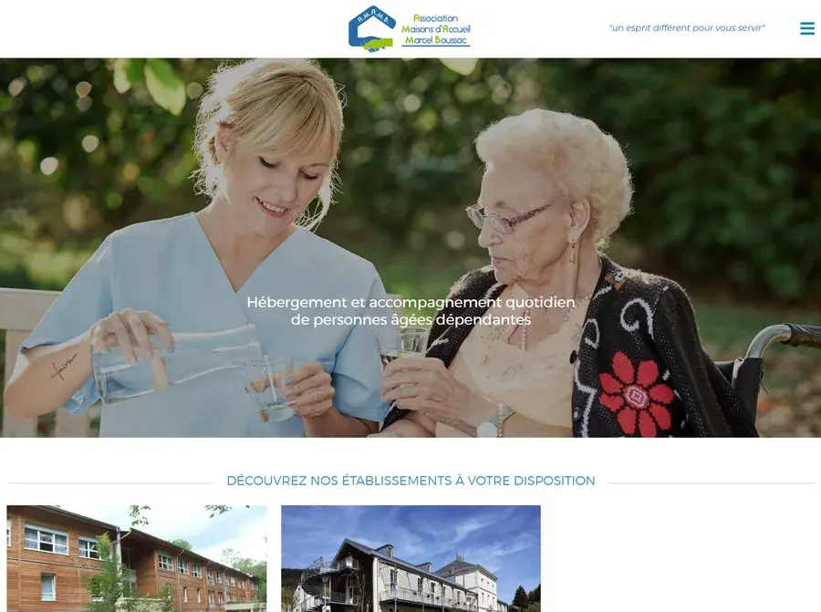 Le site de Résidences Boussac avant la refonte